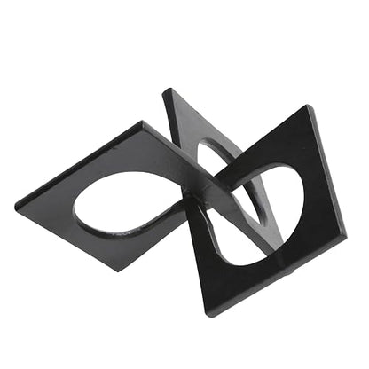 Sagebrook Home Escultura geométrica metálica de decoración Moderna para el hogar y la Oficina Detalle Abstracto de Mesa para Sala de Estar Dormitorio o Escritorio 9 x 9 x 6 Pulgadas Negra