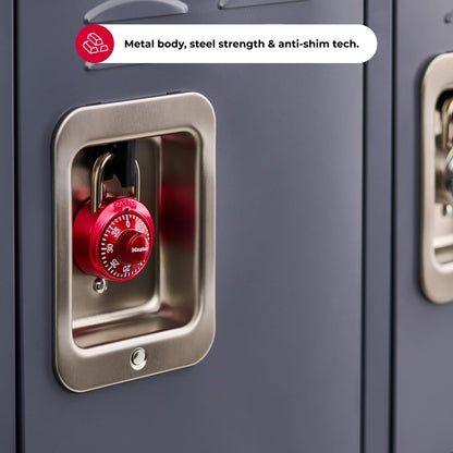 Master Lock 1530T Candado de combinación de cerradura, 2 unidades (paquete de 1), los colores pueden variar