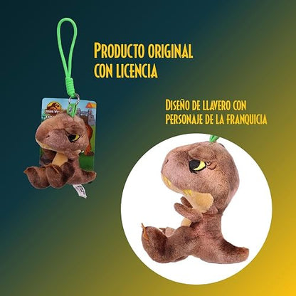 Ruz Llavero Peluche Jurassic Park 10 cm Suave con Aro Metálico | Accesorio para Mochila Bolsa o Llaves | Diseño Ligero y Resistente Ideal para Uso Diario o Regalo | Multicolor