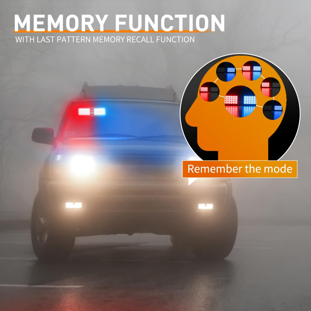 Nilight Red Blue 48LED Visor Strobe Lights Interior Windshield Emergency Warning Light Super Bright LED for Police Enforcement Firefighters Vehicle Trucks