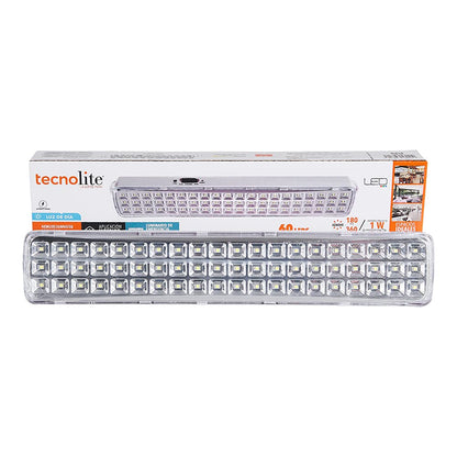 Tecnolite - Lámpara LED de Emergencia Portátil, Lámpara de Emergencia Recargable, Iluminación Interiores: Luz de Día 6500 k, 1 Watts, 180 Lumens,100 - 240 Volts.