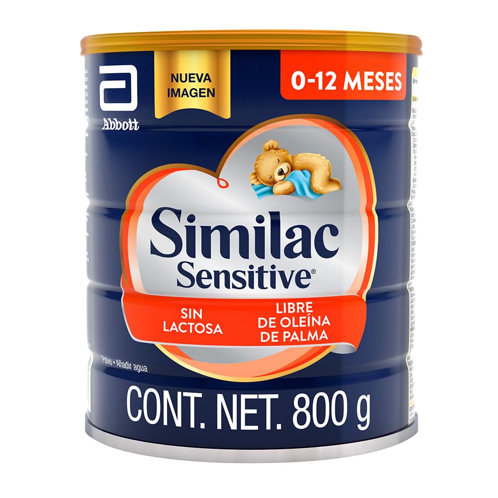 Similac Sensitive Fórmula Sin Lactosa 0-12 meses 800g | Fórmula con hierro para lactantes con necesidades especiales de nutrición, sin lactosa
