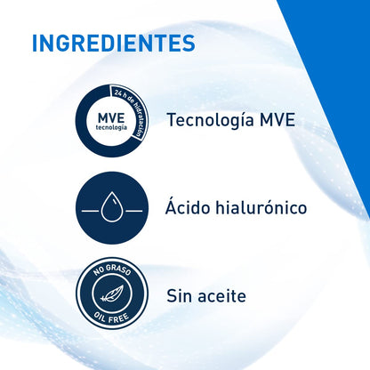 CeraVe Loción Facial PM, Crema Reparadora de Noche con Textura Ultraligera, Fórmula con Ácido Hialurónico y Niacinamida que Restaura la Barrera Cutánea, Piel Normal a Seca, 52 ml.