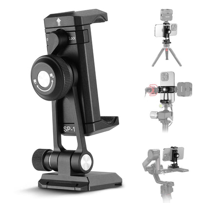 NEEWER Adaptador de Trípode Metálico para Celular con Base de Liberación Rápida - SP-18