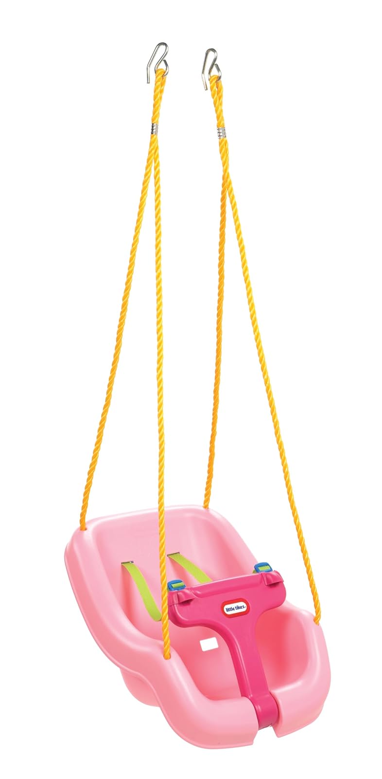LITTLE TIKES, 2-in-1 Snug 'n Secure Swing, Columpio para Niñas, para Exterior o Interior, Cómodo y Seguro, Color Rosa
