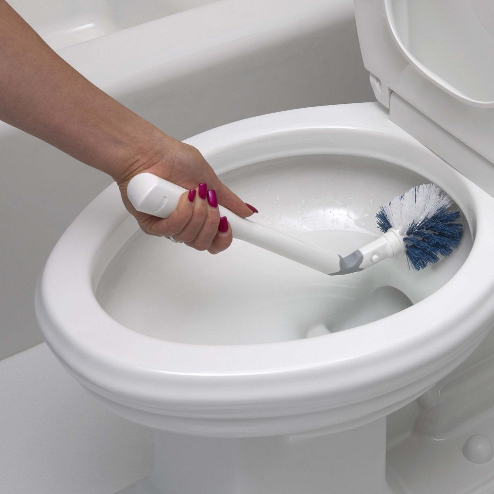 Unger - Juego de escobillas de Inodoro sin Goteo, Cepillo para Polvo de Inodoro Flexible para Cuello con Soporte portátil, Cepillo para Polvo de Limpieza Discreto para baño, depurador de Inodoro,