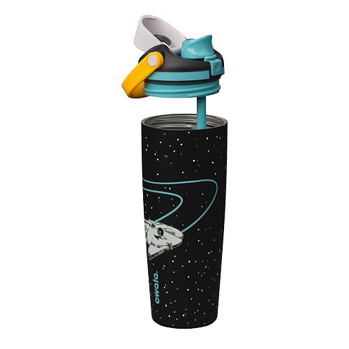 Owala Star Wars FreeSip Sway - Botella de agua de acero inoxidable con boquilla de dos vías, popote integrado y mango de cubeta, escuela y deportes, 30 onzas, sin BPA, a prueba de fugas, halcón