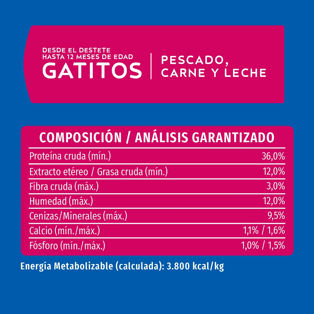 Purina Cat Chow Gatitos 1 a 12 Meses 1.5 Kg, 1 Count + Cat Chow Defense Plus Alimento seco para Gatitos Sabor Pescado, Carne y Leche, Bulto de 500g