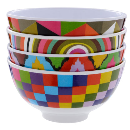 French Bull Mini Cuencos de Melamina para Servir 300 ml - 4 Piece Set - Multicolor