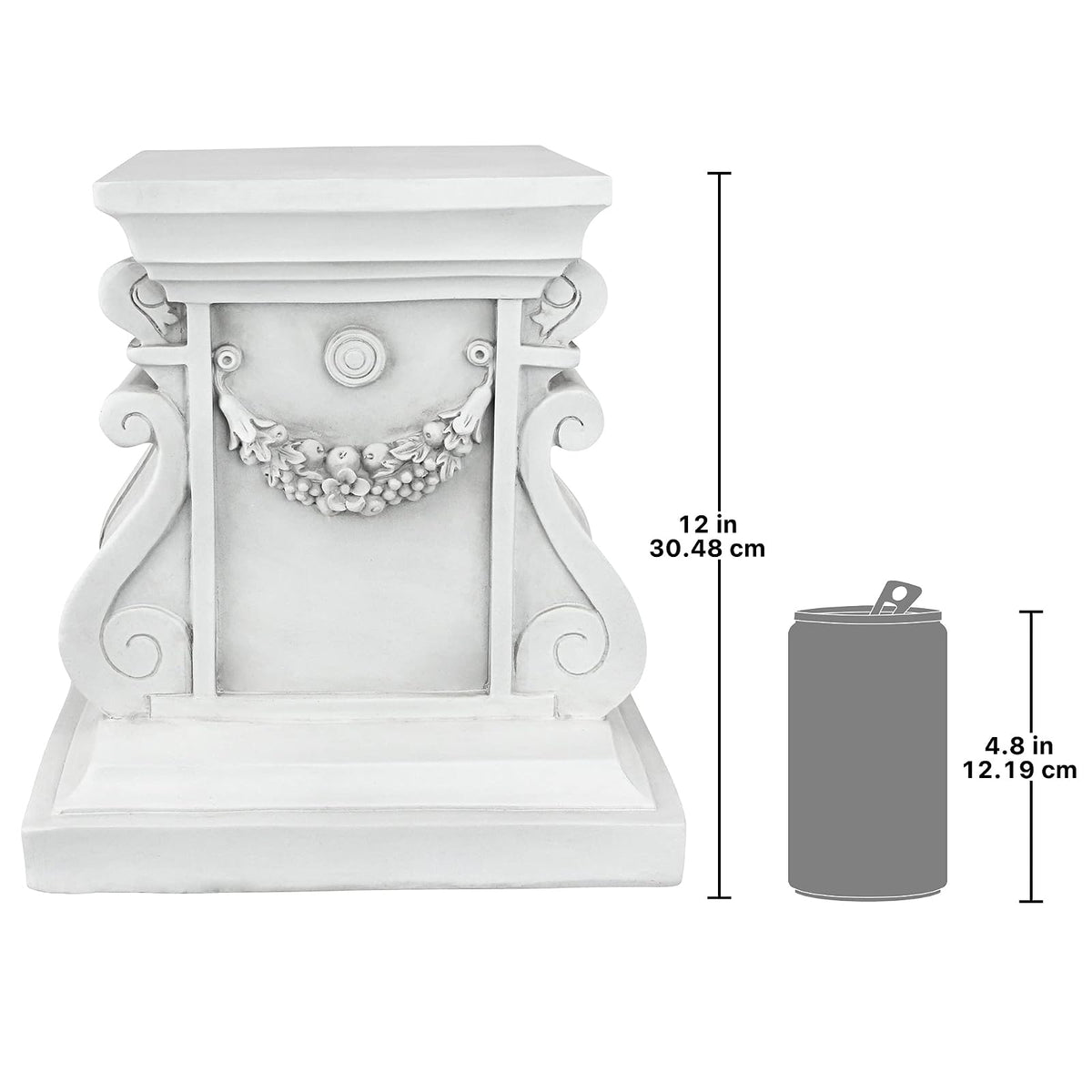 Design Toscano NG314105 - Elevador de Base para jardín, tamaño Mediano, zócalo clásico