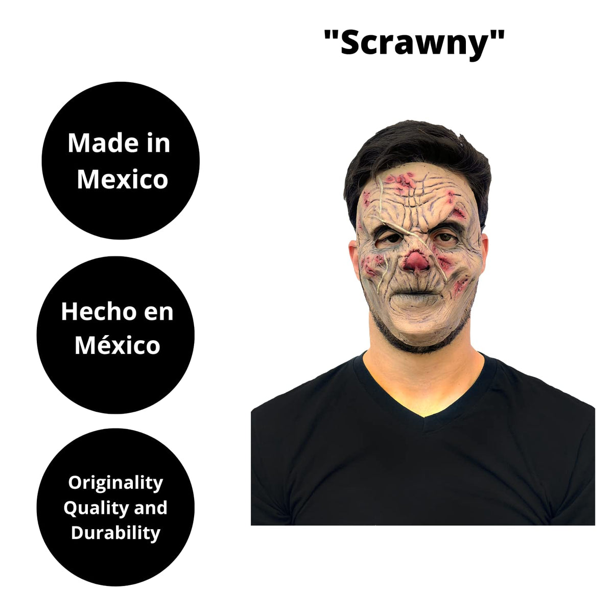 Scrawny, Máscara Monstruo Sangriento, Máscaras de Monstruos Asesinos Ideal para Halloween y Fiestas de Disfraces