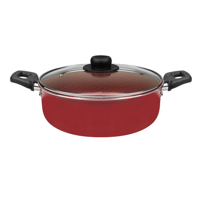 Ekco Cacerola con Tapa Classic de Aluminio Antiadherente - 24 cm - Rojo