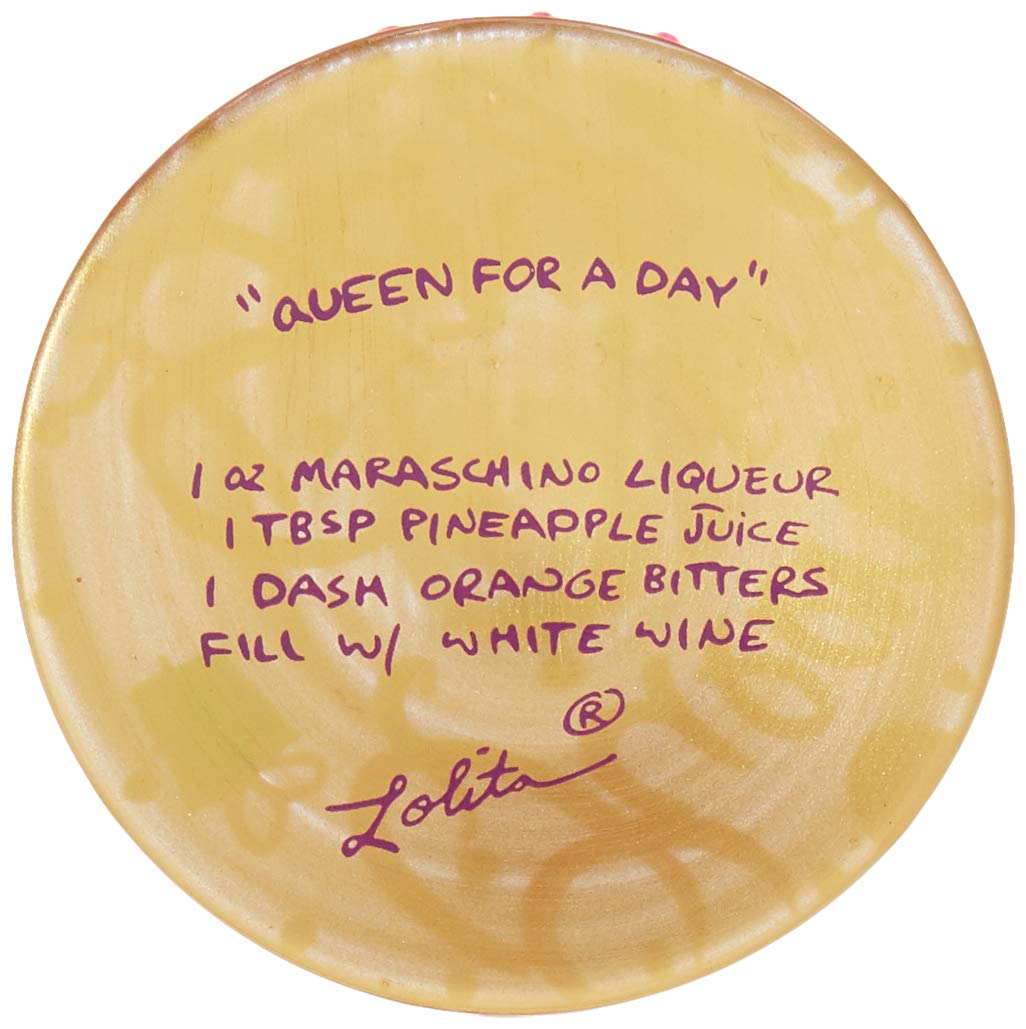 Lolita Glassware 4054095 Queen For A Day Wine Glass, 9", Multicolor