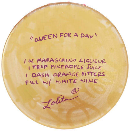 Lolita Glassware 4054095 Queen For A Day Wine Glass, 9", Multicolor