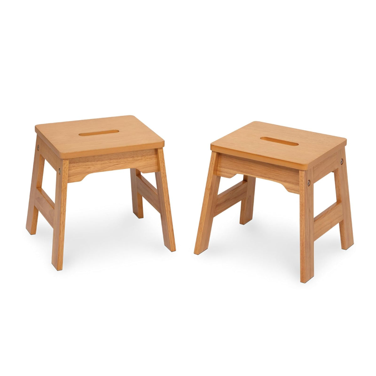Melissa & Doug Taburetes de Madera - Juego de 2 (Naturales)
