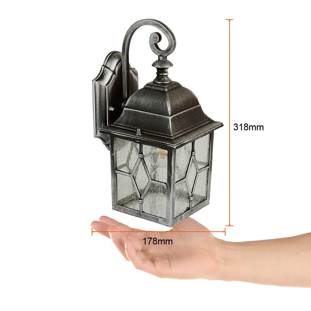 Tecnolite - Farol LED Exterior de Pared FTL-3420/S, Base E27, 20 W, IP 44, Satinado