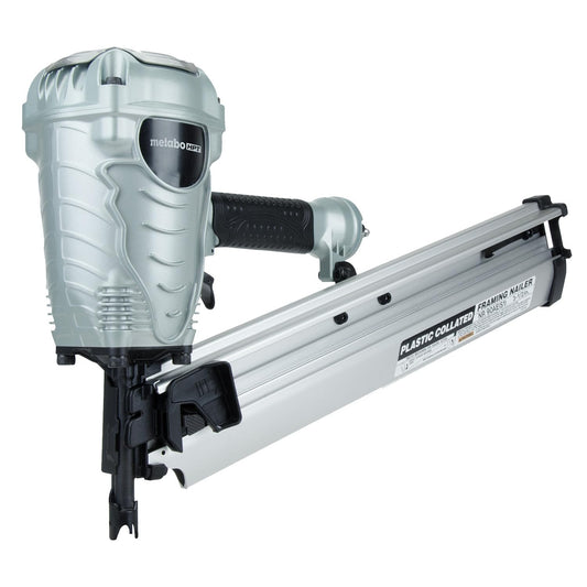 Metabo HPT - Clavadora de encuadre neumática, marca profesional preferida de clavadoras neumáticas, revista de 21 grados, acepta clavos de plástico de 2 a 3-1/2 pulgadas, ideal para enmarcar, pisos y
