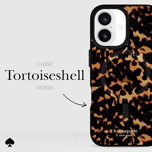Kate Spade New York Funda iPhone 16 - Compatible con MagSafe - Funda de teléfono de diseño - Tortoise