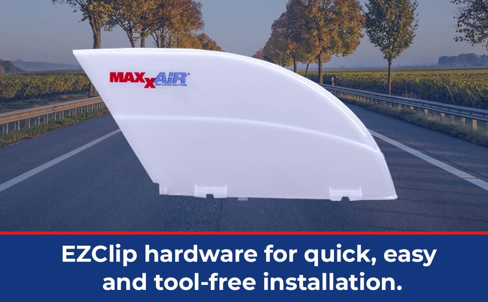 Maxxair fanmate Cover con EZ Clip Hardware, Blanco
