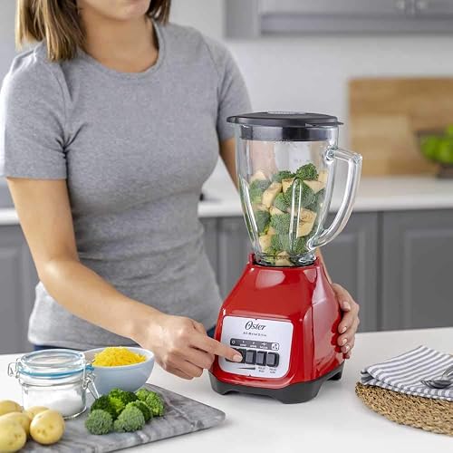 Oster Licuadora ® Con Vaso De Vidrio Y Dos Velocidades Más Pulso