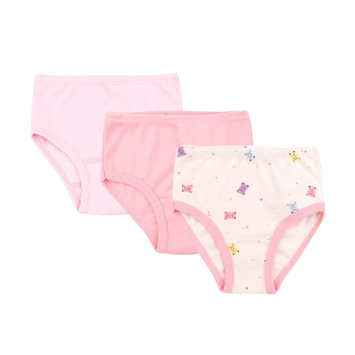 Baby Creysi Paquete de 3 Pantaletas de Algodón para Niña Calzón Básico en Tejido Cardigan Suave 6 Años