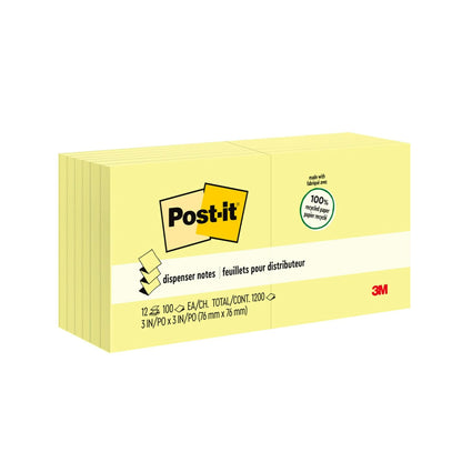 Post-it Notas Adhesivas Autoadheribles - 6.4 x 15.2 cm - 3x3 pulgadas