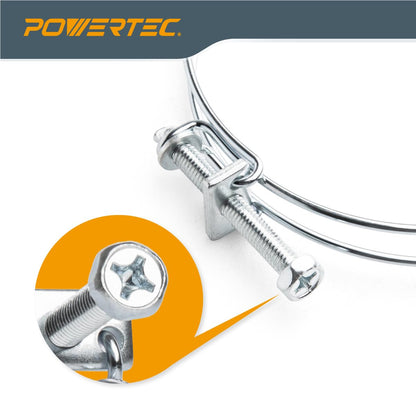 Powertec 70101 abrazadera de manguera de alambre de 4 pulgadas, paquete de 5