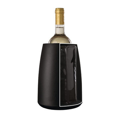 Vacu Vin Rapid Ice elegante enfriador de vino, color negro, Negro, Negro, 1