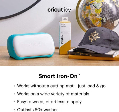 Cricut Smart Iron On (5.5 x 24 Pulgadas, Dalia holográfica) para máquina Joy - Corte sin Mate para Formas de hasta 4 pies y Cortes repetidos de hasta 20 pies