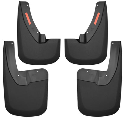 Husky Liners, con bengalas de Guardabarros OEM, Negro, Mud Guards - Set - Custom Front and Rear Mud Guard Set - Con guardabarros