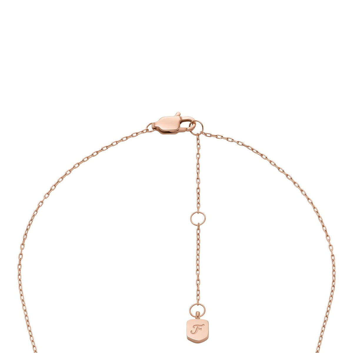 Collar Fossil JF04936791 Merrit de acero inoxidable en tono oro rosa para mujer