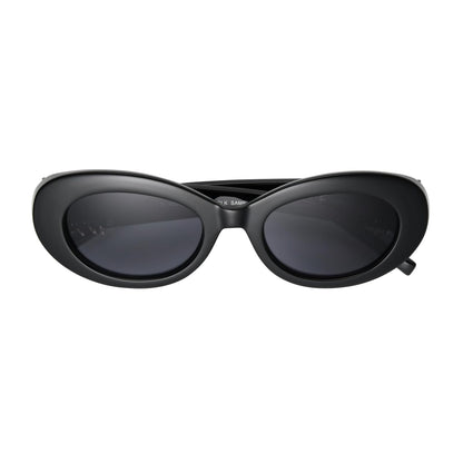 Betsey Johnson Women's Lucky Charm Oval Sunglasses, Black, 36 mm
