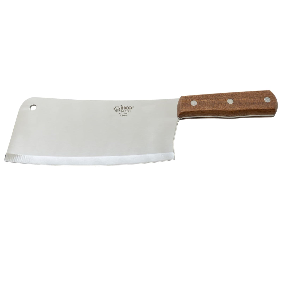 Winco Heavy Duty Cleaver with Wooden Handle