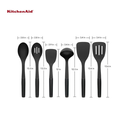KitchenAid - Juego de herramientas universal, 6 piezas, color negro