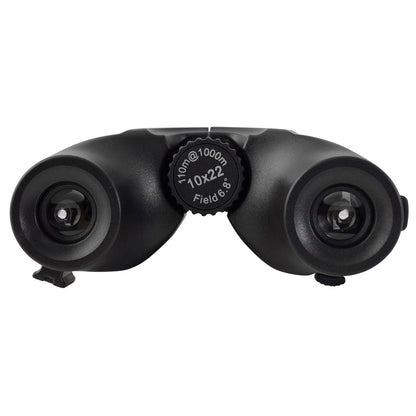 Wallis Binocular Compacto Tipo Porro, Recubrimiento Green, 10 x 22 mm, Color Blanco
