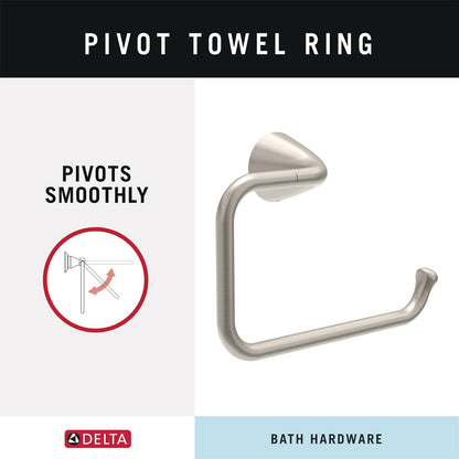 Delta ARV64-DN Arvo Juego de 4 Piezas de Accesorios de baño de 18 Pulgadas con Extensor de 6 Pulgadas, Soporte para Papel higiénico, Anillo de Toalla, Gancho, níquel Cepillado