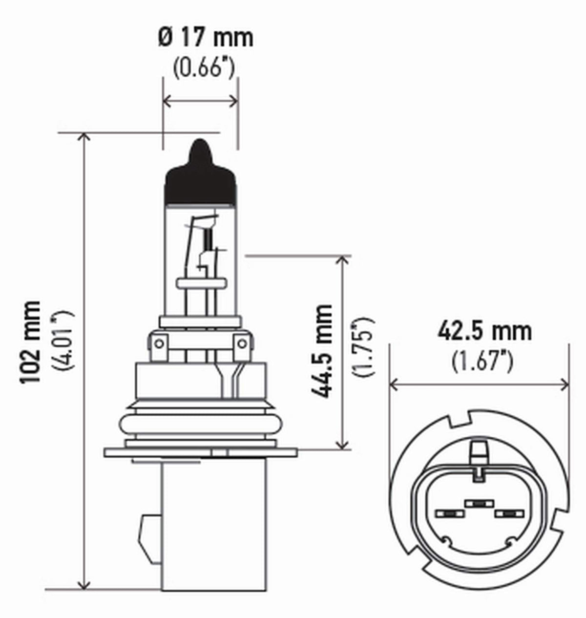 Hella 9007XE-TLL Kit de 2 Focos TLL 9007/ HB5. Número de Parte : 9007XE-TLL en blister. Luz tipo Xenon