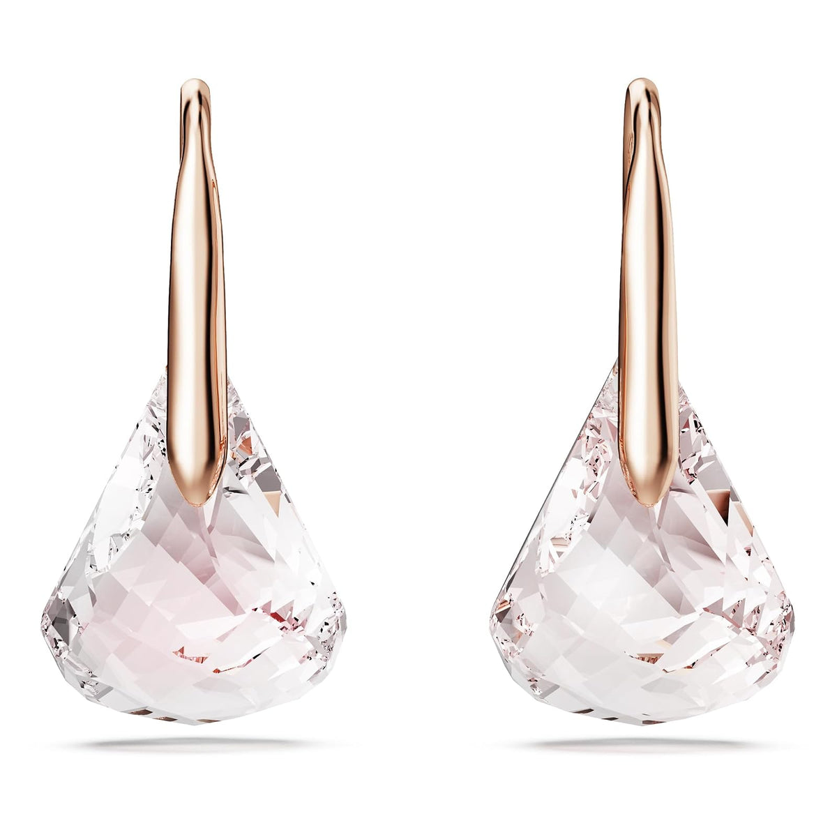 Swarovski Aretes Lunar, Rosas, Baño tono oro rosa