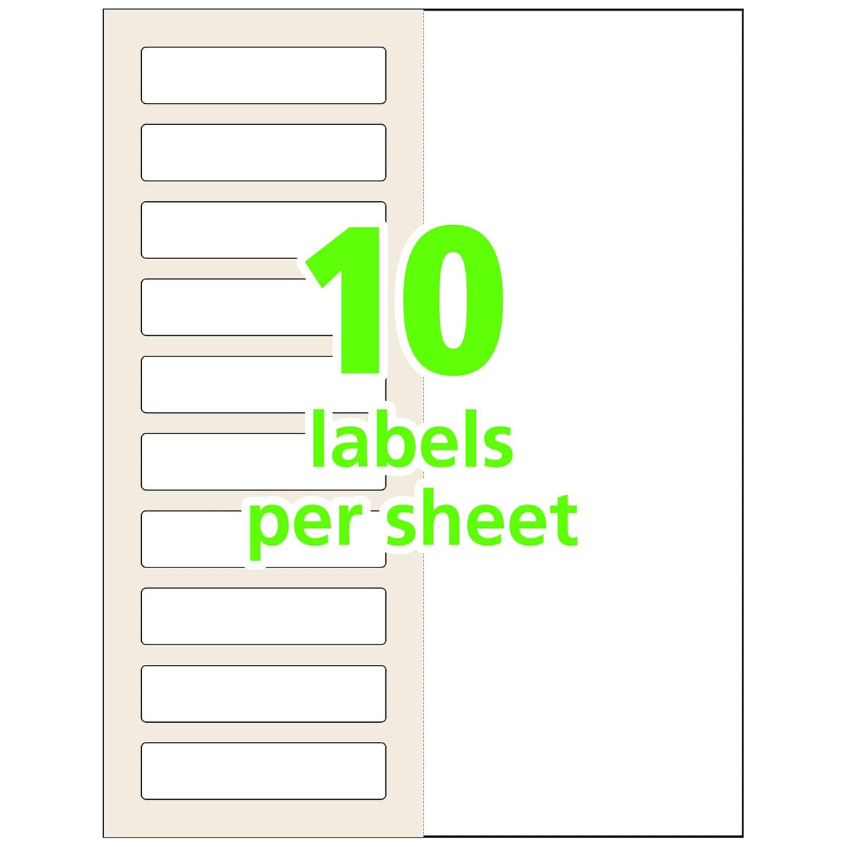 Avery Easy Align Etiquetas autolaminadas para identificación (100 unidades), Blanco, 1 1/32 x 3 1/2"