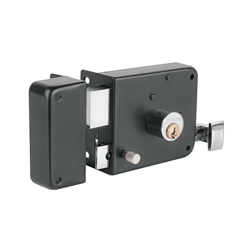 Hermex CS-756I, Cerradura Sobreponer Izq Instala-fácil Tradicional Color Negro