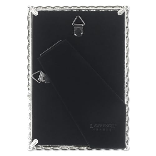 Lawrence Frames 710046 Marco de fotos de cuerda de metal plateado, 4 x 6 pulgadas