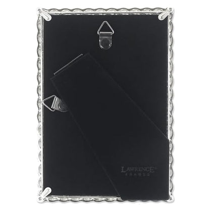 Lawrence Frames 710046 Marco de fotos de cuerda de metal plateado, 4 x 6 pulgadas