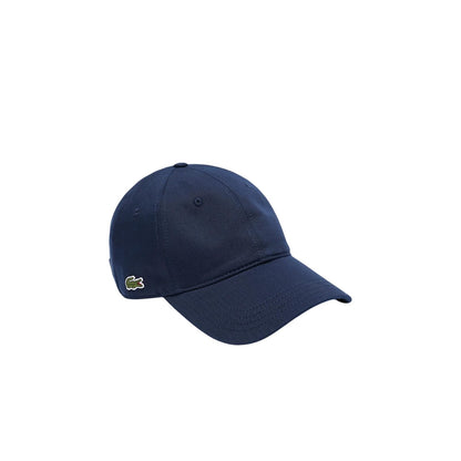 Lacoste Gorra de Sarga de algodón orgánico Tapa para Hombre - Azul marino - Talla Única