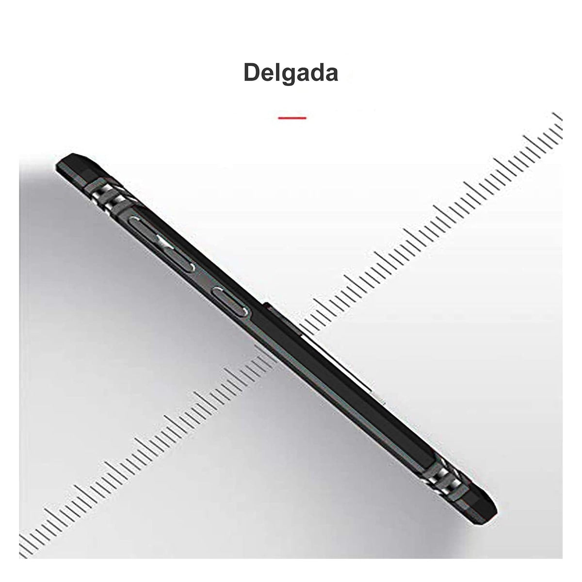 Funda Uso Rudo con Anillo para Moto Edge 20 Lite (Negro)