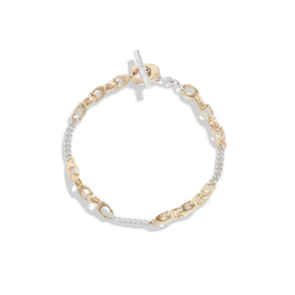 COACH Pulsera de cadena de metal mixto