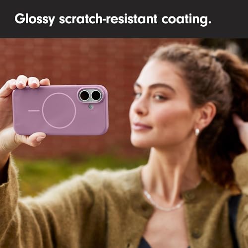 Beats - Funda iPhone 16 – MagSafe, Funda Protectora Resistente a los rasguños, Delgada, con Revestimiento de Microfibra – Púrpura Atardecer