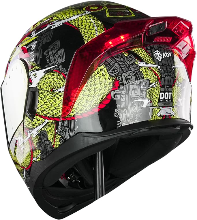 KOV Casco Zero Quetzalcoatl Dorado Abatible Dot XXL