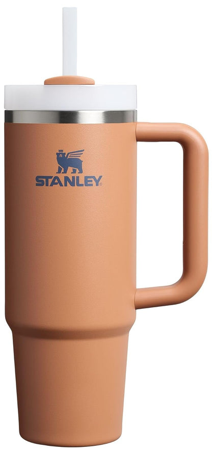 Stanley Quencher H2.0 Vaso con Asa y Popote, Tapa FlowState - 30 oz - plateado