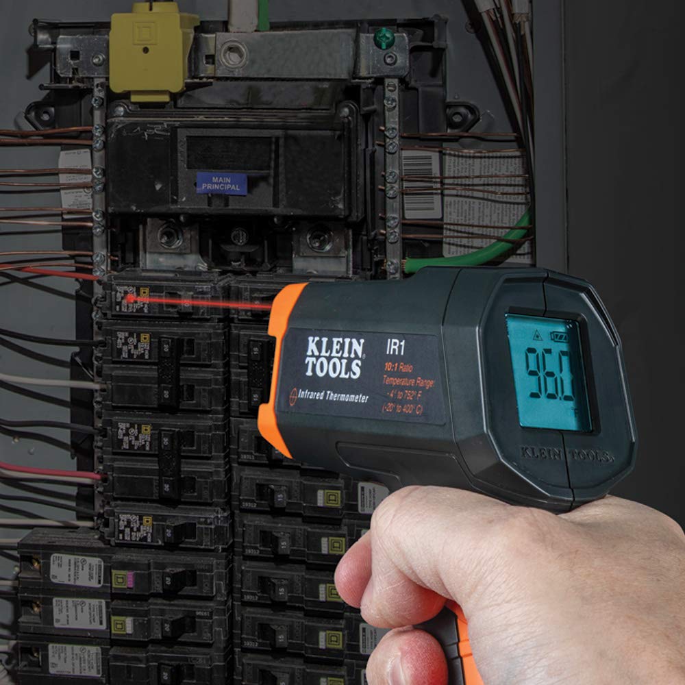 Klein Tools IR1 Termómetro infrarrojo, pistola láser digital es termómetro sin contacto con un rango de temperatura de -4 a 752 grados Fahrenheit