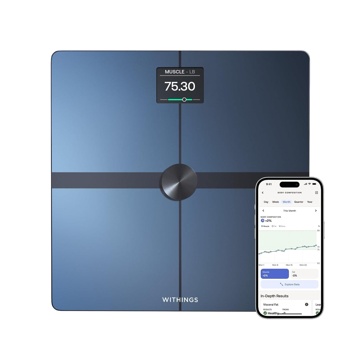 Withings Body Smart Báscula Inteligente de Composición Corporal, Wi-Fi y Bluetooth - Negro - - Body Smart